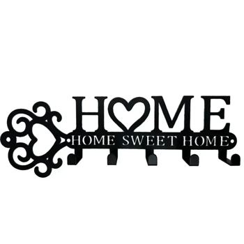 Marvelous 1 Piece Metal Wall - Mounted Key Holder with 5 Hooks. This Wall Hanger, Which is a Key Holder Wall Mount, Stylish Household Coat Rack, and Towel Rack, Combines Function and Decor to Elevate