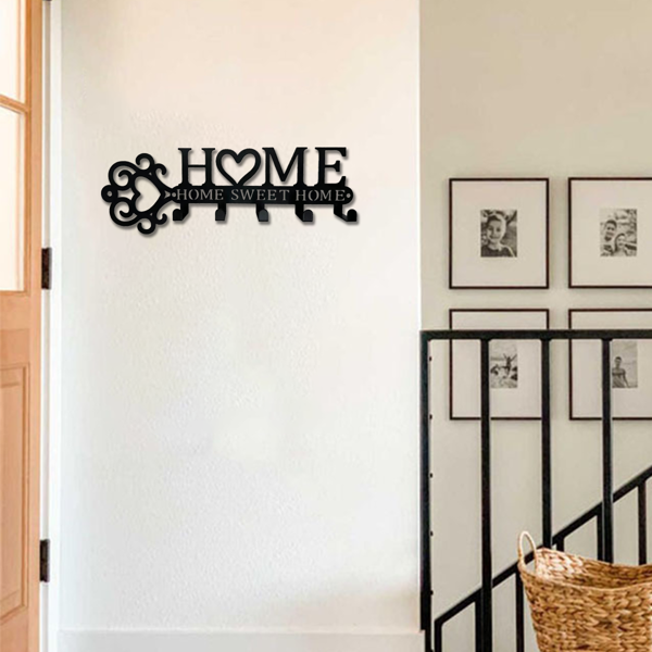 Marvelous 1 Piece Metal Wall - Mounted Key Holder with 5 Hooks. This Wall Hanger, Which is a Key Holder Wall Mount, Stylish Household Coat Rack, and Towel Rack, Combines Function and Decor to Elevate-27