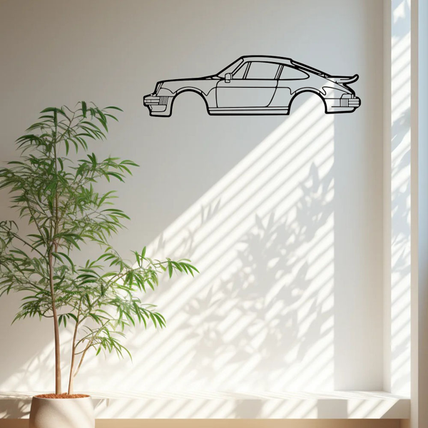 Striking Wall Decoration Art: Creative Metal Iron Art Line 911 Turbo Sports Car Wall Hanging. This Home Art Wall Decoration Pendant Ornament, in the Form of a Wall Sculpture, Adds a Touch of Automotiv-30