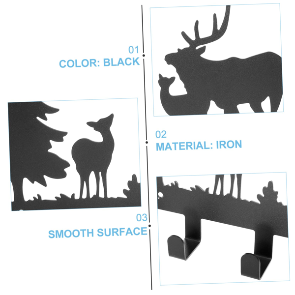 Stylish Kathy Metal Coat Hooks Wall Mounted with Moon, Cloud, and Deer Design - Make a Statement about Style and Nature in Your Wall Decor with These Exquisite Iron Crafts as a Towel Hook Rack, Stylis-5