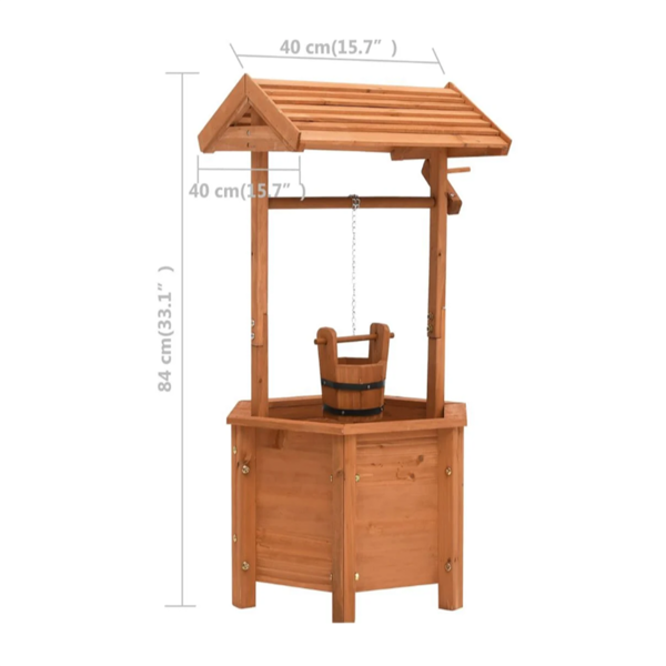 Garden Bed、 Wooden Wishing Well-3