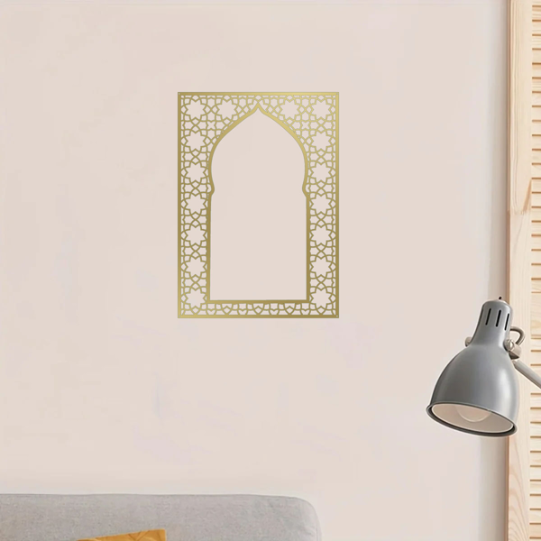 1 PC Elegant Arabic-style Islamic metal wall art: fashionable and versatile, perfect for indoor and outdoor decoration and Muslim gifts-7