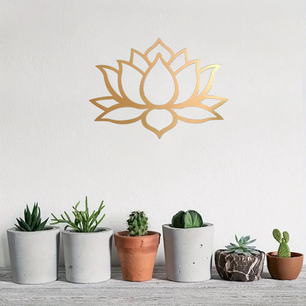 Stunning Large Lotus Metal Wall Art – Modern Living Room Decor & Fabulous Bridal Shower Gift.Wall Sculptures-cif buy-12