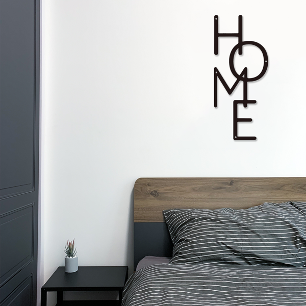 1PC Unique HOME Metal Sign: Perfect for Bedroom Decor & Housewarming Gifts.Wall Sculptures-41
