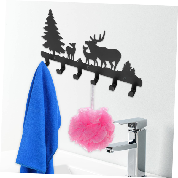 Stylish Kathy Metal Coat Hooks Wall Mounted with Moon, Cloud, and Deer Design - Make a Statement about Style and Nature in Your Wall Decor with These Exquisite Iron Crafts as a Towel Hook Rack, Stylis-6