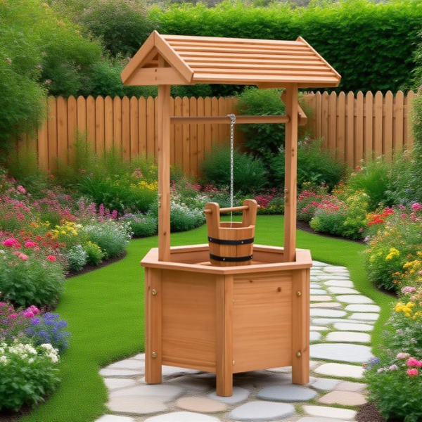 Garden Bed、 Wooden Wishing Well-6