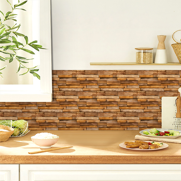 12 PCS Alien wood grain wall sticker, PVC Water Resistant Peel And Stick Wallpaper Moisture-Resistant Self-Adhesive Wallpaper for Kitchen Backsplash,Bathroom,Dorm Decor | Easy DIY Home Renovation-10