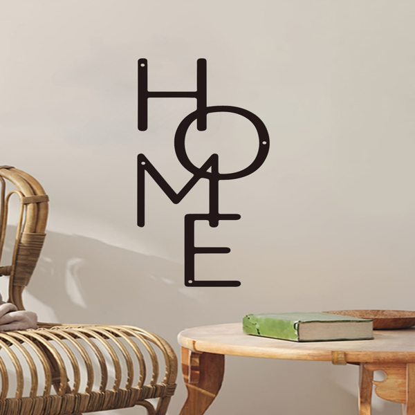1PC Unique HOME Metal Sign: Perfect for Bedroom Decor & Housewarming Gifts.Wall Sculptures-13