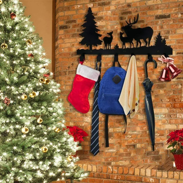 Stylish Kathy Metal Coat Hooks Wall Mounted with Moon, Cloud, and Deer Design - Make a Statement about Style and Nature in Your Wall Decor with These Exquisite Iron Crafts as a Towel Hook Rack, Stylis-12