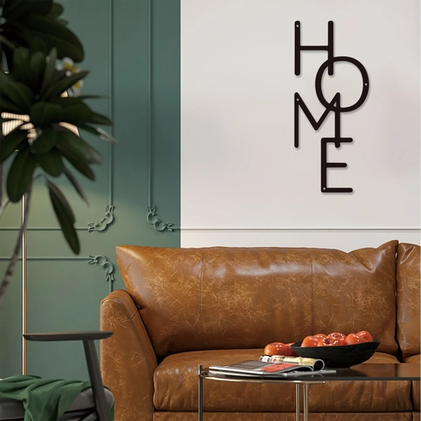 1PC Unique HOME Metal Sign: Perfect for Bedroom Decor & Housewarming Gifts.Wall Sculptures-38