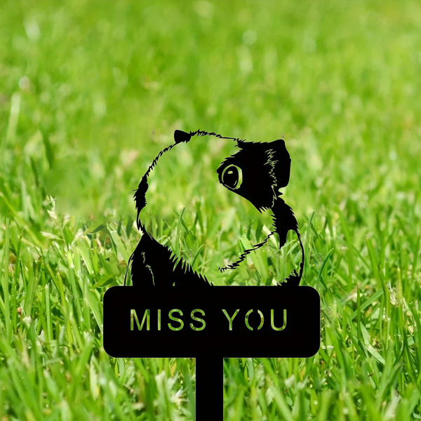 Exquisite Guinea Pig and Hamster Memorial Metal Yard Stake - A Graceful Decor Piece, Perfect for Commemorating Your Beloved Pets, Outdoor Statue Alternative.Garden Stakes-10