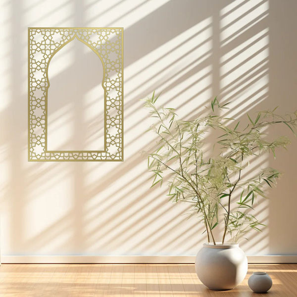 1 PC Elegant Arabic-style Islamic metal wall art: fashionable and versatile, perfect for indoor and outdoor decoration and Muslim gifts-25
