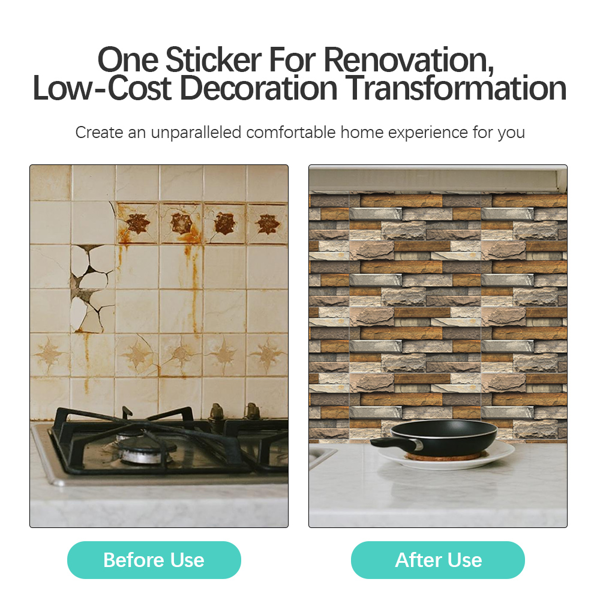 12 Pcs Marble Stone Backsplash Wallpaper Peel And Stick For Kitchen Wall,Bathroom (5.91*11.81inch) PVC Detachable Without Leaving Glue Water Resistant Wall Paper, Wall Renovation | Wall Decoration-3
