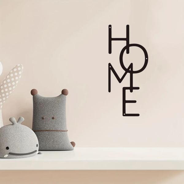 1PC Unique HOME Metal Sign: Perfect for Bedroom Decor & Housewarming Gifts.Wall Sculptures-7