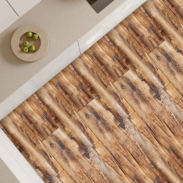 10 Pcs Wood Grain Flooring Peel & Paste Floor Tiles Flooring Detachable Self-Adhesive Wear Resistant Floor Tile Self-Adhesive Flooring Waterproof  Easy DIY Home Renovation For Bedroom,Kitchen,Bathroom-6