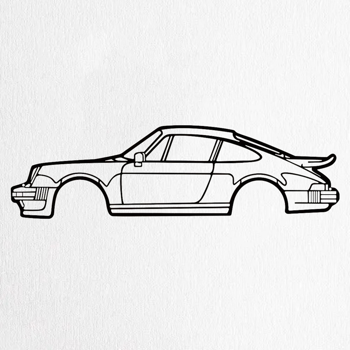 Striking Wall Decoration Art: Creative Metal Iron Art Line 911 Turbo Sports Car Wall Hanging. This Home Art Wall Decoration Pendant Ornament, in the Form of a Wall Sculpture, Adds a Touch of Automotiv