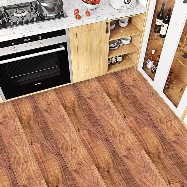 10 Pcs Peel And Stick Floor Stickers,  PVC Natural Wood Grain Look, Self Adhesive Removable And Waterproof，DIY Flooring For Renters, For Transfer Bathroom, Kitchen, Living Room, Bedroom Floor Stickers-8