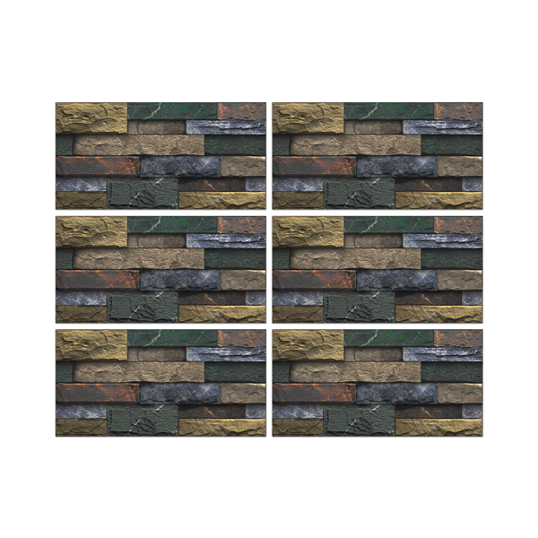 12 Pcs Peel And Stick Backsplash Tiles Retro Stone Brick Self-Adhesive Wall Sticker Backspalsh For Bathroom Kitchen Detachable Without Leaving Glue Water Resistant Oil-Proof PVC Wall Decoration-15