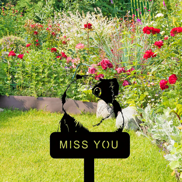 Exquisite Guinea Pig and Hamster Memorial Metal Yard Stake - A Graceful Decor Piece, Perfect for Commemorating Your Beloved Pets, Outdoor Statue Alternative.Garden Stakes-13