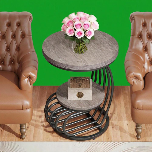 Wood End Table-7