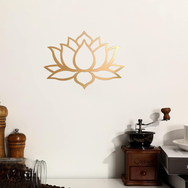 Stunning Large Lotus Metal Wall Art – Modern Living Room Decor & Fabulous Bridal Shower Gift.Wall Sculptures-cif buy-9