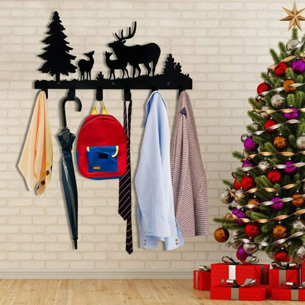 Stylish Kathy Metal Coat Hooks Wall Mounted with Moon, Cloud, and Deer Design - Make a Statement about Style and Nature in Your Wall Decor with These Exquisite Iron Crafts as a Towel Hook Rack, Stylis-13