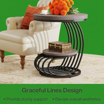 Wood End Table