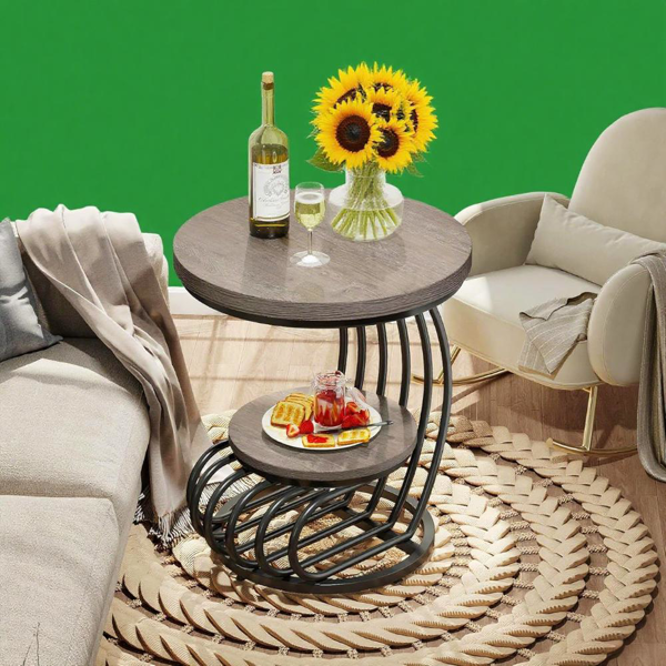 Wood End Table-4