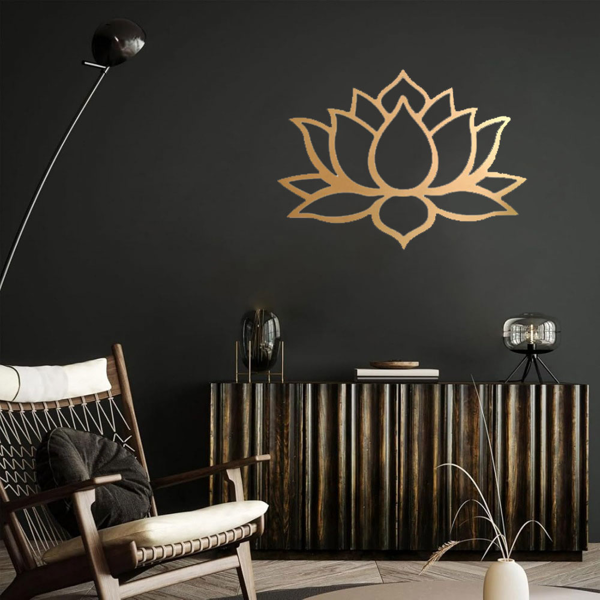Stunning Large Lotus Metal Wall Art – Modern Living Room Decor & Fabulous Bridal Shower Gift.Wall Sculptures-cif buy-7