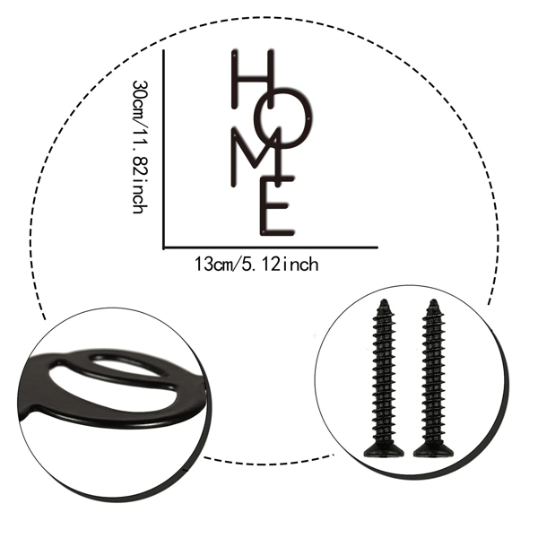 1PC Unique HOME Metal Sign: Perfect for Bedroom Decor & Housewarming Gifts.Wall Sculptures-11