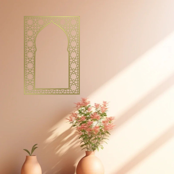 1 PC Elegant Arabic-style Islamic metal wall art: fashionable and versatile, perfect for indoor and outdoor decoration and Muslim gifts-9