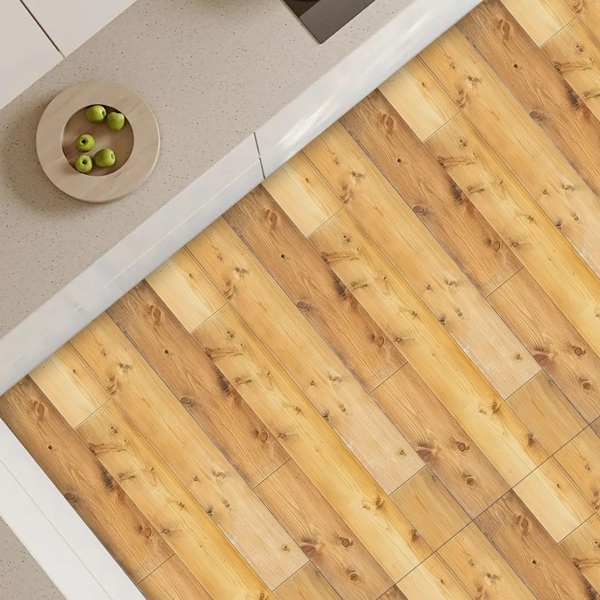 10 Pcs Grain Self-Adhesive Non-Slip Floor Stickers, Durable Vinyl Peel-And-Stick Waterproof And Oil-proof Tile Decals For Kitchen, Removable Floor Decor For Living Room Bathroom, Home Decoration-7