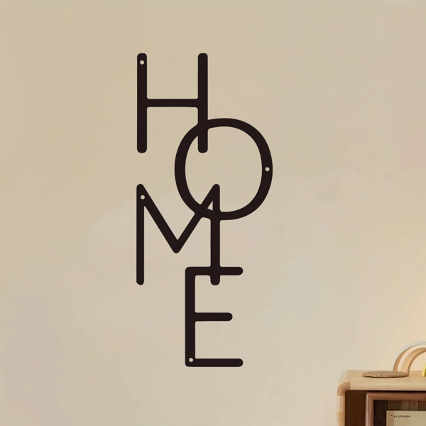1PC Unique HOME Metal Sign: Perfect for Bedroom Decor & Housewarming Gifts.Wall Sculptures-5