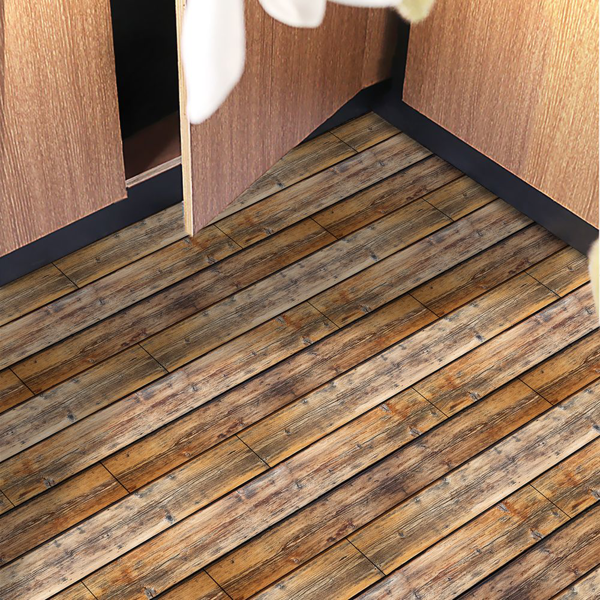 10 Pcs Wood Grain Self-Adhesive Peel And Stick Waterproof Wear Resistant Removable Floor Stickers For Living Room, Kitchen, Bedroom, Dormitory Makeover Floor Decoration, Floor Decoration Materials-7