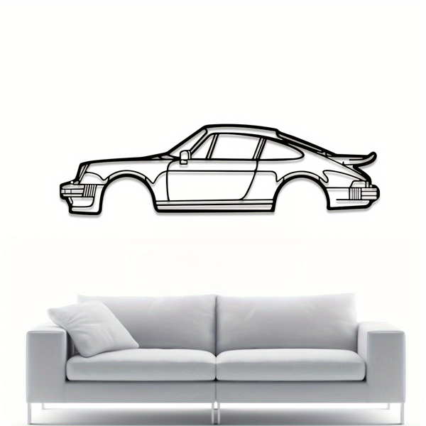 Striking Wall Decoration Art: Creative Metal Iron Art Line 911 Turbo Sports Car Wall Hanging. This Home Art Wall Decoration Pendant Ornament, in the Form of a Wall Sculpture, Adds a Touch of Automotiv-8