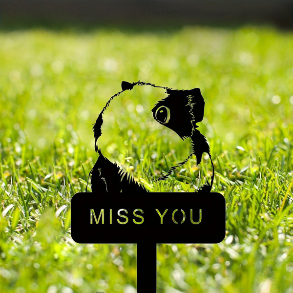 Exquisite Guinea Pig and Hamster Memorial Metal Yard Stake - A Graceful Decor Piece, Perfect for Commemorating Your Beloved Pets, Outdoor Statue Alternative.Garden Stakes-9