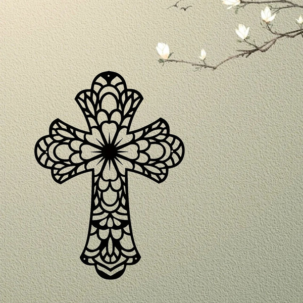 Modern and Fashionable Creative Decorative Metal Wall Arts Embellished with Beautiful Vintage - Style Crosses for Wall Decor - Premium - Grade Wall Sculptures.-18