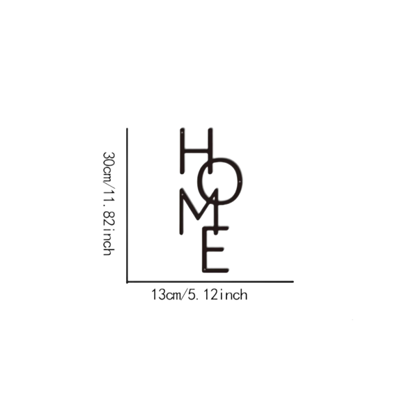 1PC Unique HOME Metal Sign: Perfect for Bedroom Decor & Housewarming Gifts.Wall Sculptures-12