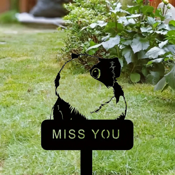 Exquisite Guinea Pig and Hamster Memorial Metal Yard Stake - A Graceful Decor Piece, Perfect for Commemorating Your Beloved Pets, Outdoor Statue Alternative.Garden Stakes-8