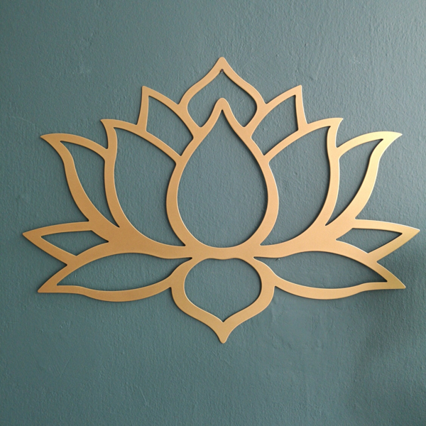 Stunning Large Lotus Metal Wall Art – Modern Living Room Decor & Fabulous Bridal Shower Gift.Wall Sculptures-cif buy-24