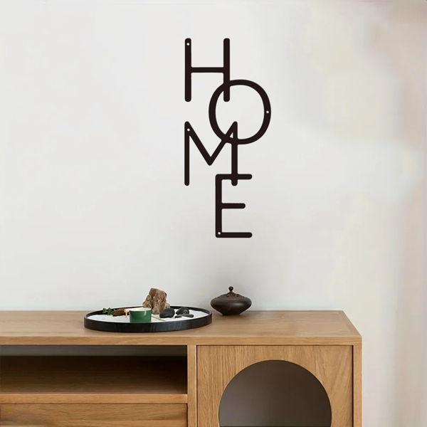 1PC Unique HOME Metal Sign: Perfect for Bedroom Decor & Housewarming Gifts.Wall Sculptures-8