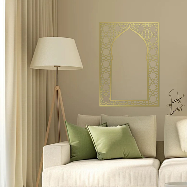 1 PC Elegant Arabic-style Islamic metal wall art: fashionable and versatile, perfect for indoor and outdoor decoration and Muslim gifts-13