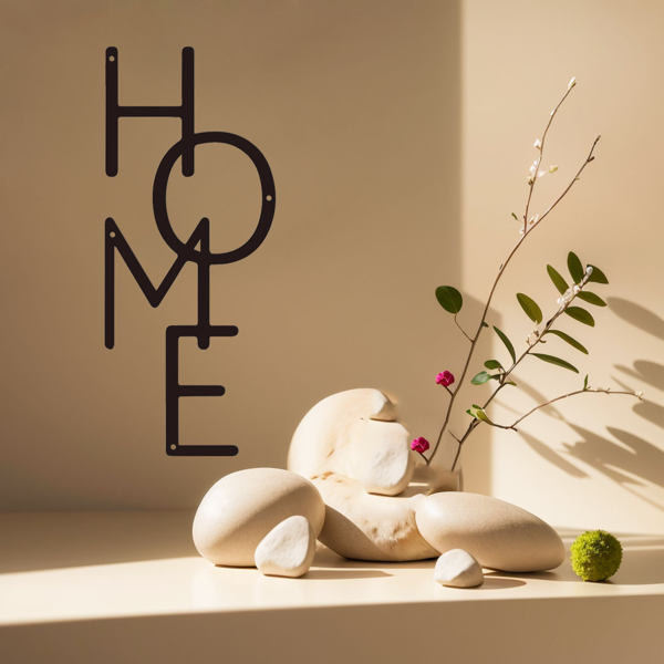1PC Unique HOME Metal Sign: Perfect for Bedroom Decor & Housewarming Gifts.Wall Sculptures-10