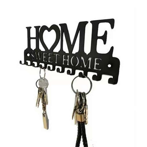 Retro metal key rack wall mounted rural entrance storage handmade iron hooks nostalgic home decoration sturdy key storage corridor wall decoration is very suitable for your entrance or hall.Key hooks.-3