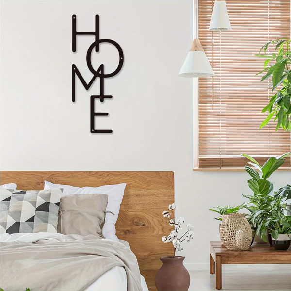 1PC Unique HOME Metal Sign: Perfect for Bedroom Decor & Housewarming Gifts.Wall Sculptures-40