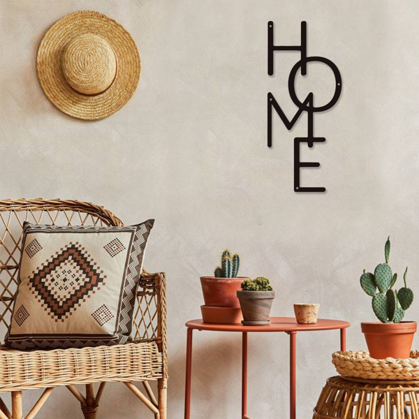 1PC Unique HOME Metal Sign: Perfect for Bedroom Decor & Housewarming Gifts.Wall Sculptures-42