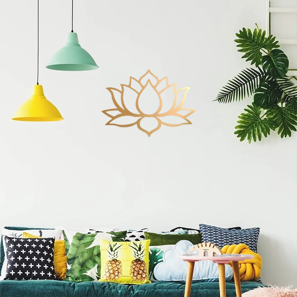 Stunning Large Lotus Metal Wall Art – Modern Living Room Decor & Fabulous Bridal Shower Gift.Wall Sculptures-cif buy-14