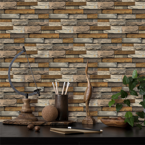 12 Pcs Marble Stone Backsplash Wallpaper Peel And Stick For Kitchen Wall,Bathroom (5.91*11.81inch) PVC Detachable Without Leaving Glue Water Resistant Wall Paper, Wall Renovation | Wall Decoration-11