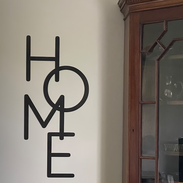 1PC Unique HOME Metal Sign: Perfect for Bedroom Decor & Housewarming Gifts.Wall Sculptures-6