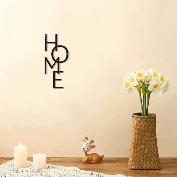 1PC Unique HOME Metal Sign: Perfect for Bedroom Decor & Housewarming Gifts.Wall Sculptures-28